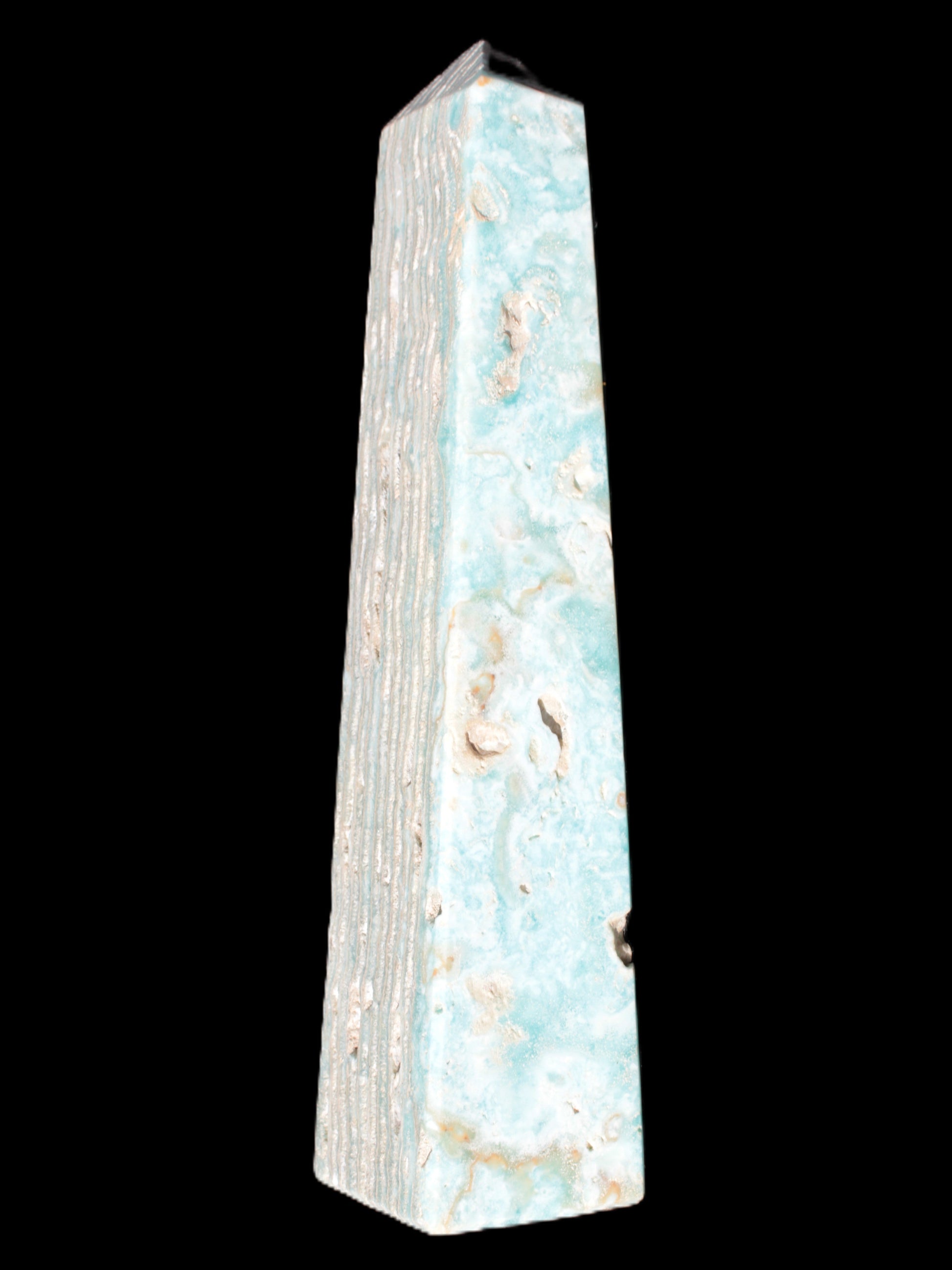 Caribbean Calcite obelisk 95*40*44mm 571g Rocks and Things Store