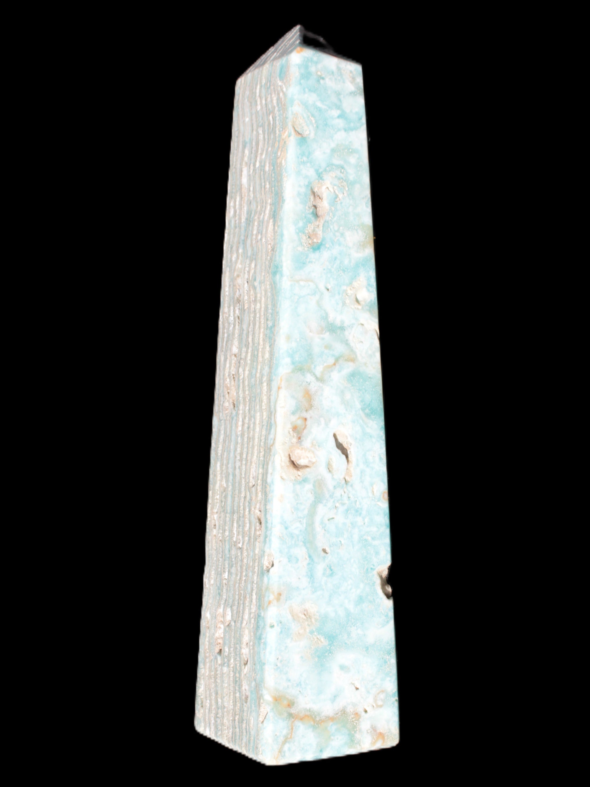 Caribbean Calcite obelisk 95*40*44mm 571g Rocks and Things Store