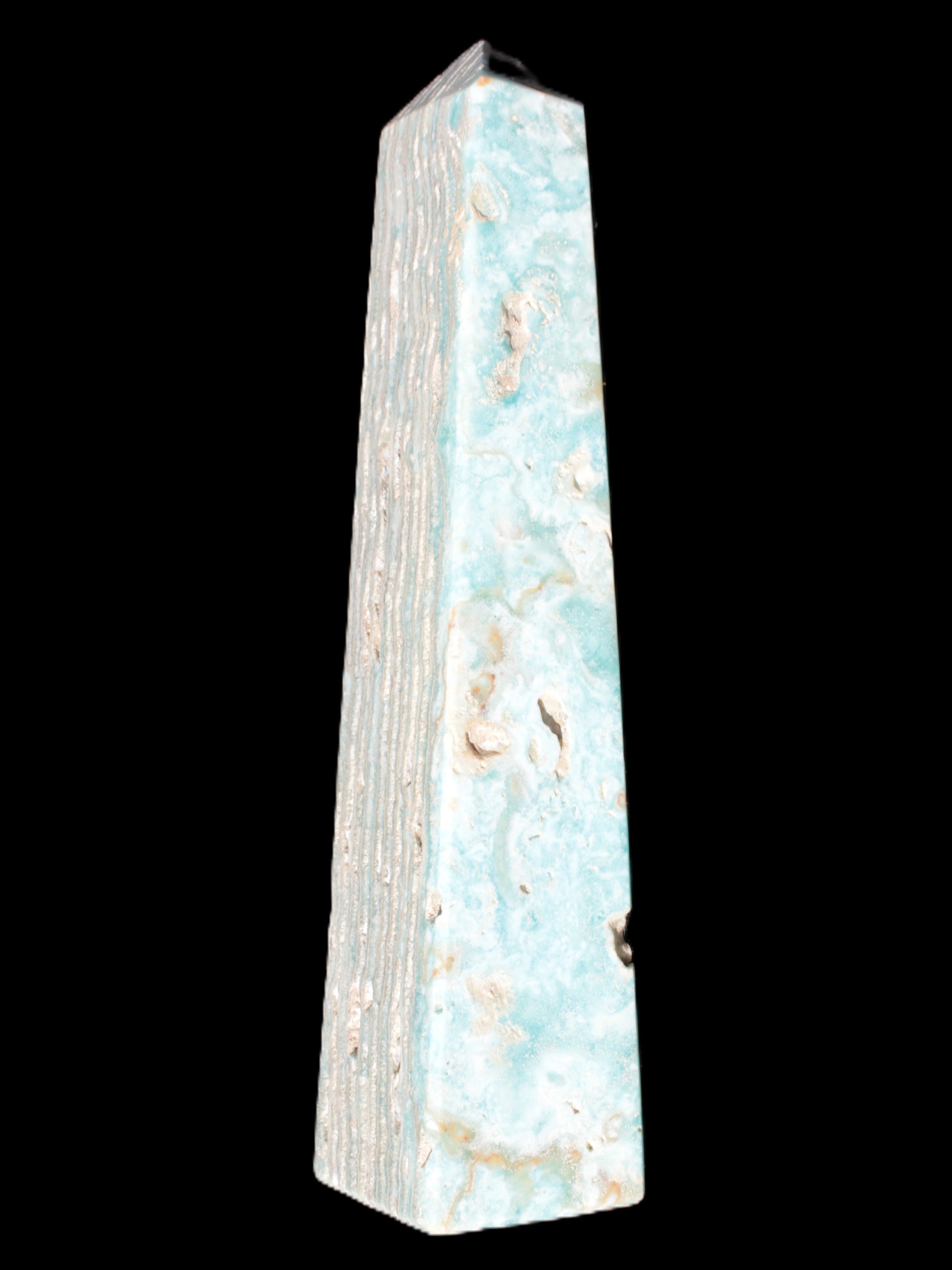 Caribbean Calcite obelisk 95*40*44mm 571g Rocks and Things Store