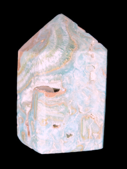 Caribbean Calcite obelisk 55*26*29mm 94g Rocks and Things Store
