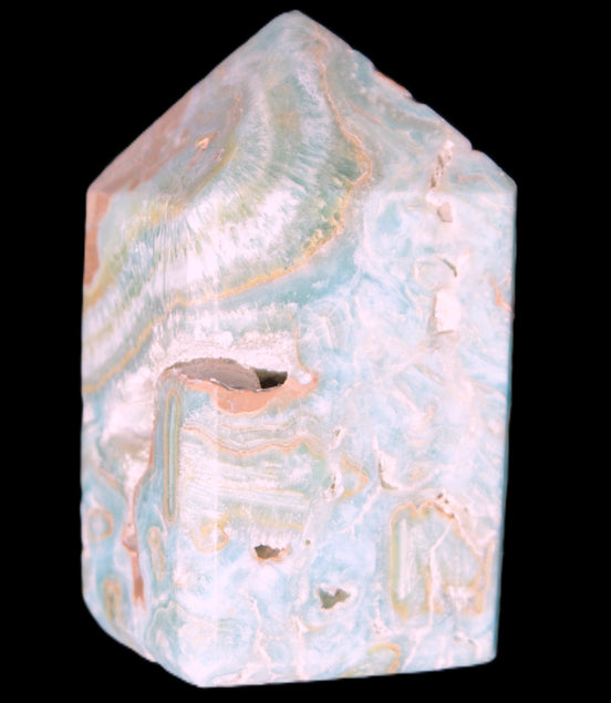 Caribbean Calcite obelisk 55*26*29mm 94g Rocks and Things Store