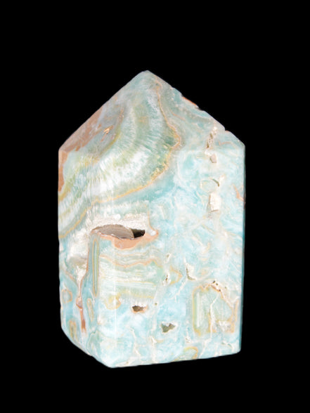 Caribbean Calcite obelisk 55*26*29mm 94g Rocks and Things Store