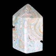Caribbean Calcite obelisk 55*26*29mm 94g Rocks and Things Store