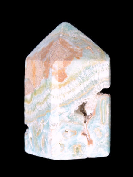 Caribbean Calcite obelisk 55*26*29mm 94g Rocks and Things Store
