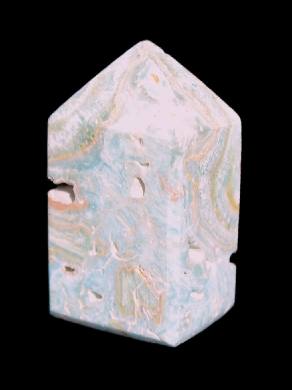Caribbean Calcite obelisk 55*26*29mm 94g Rocks and Things Store