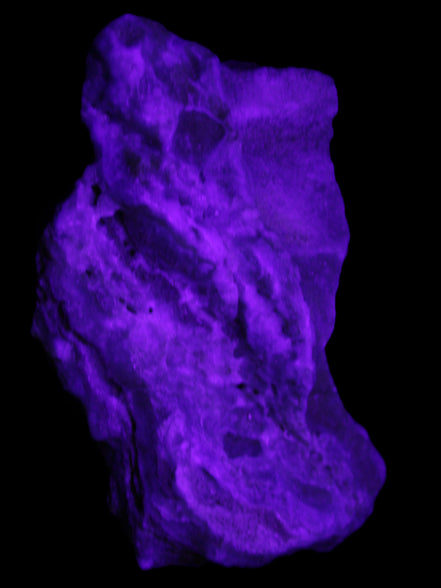 Blue Aragonite specimen 192*30*56mm 167g in UV light - Rocks and Things Store