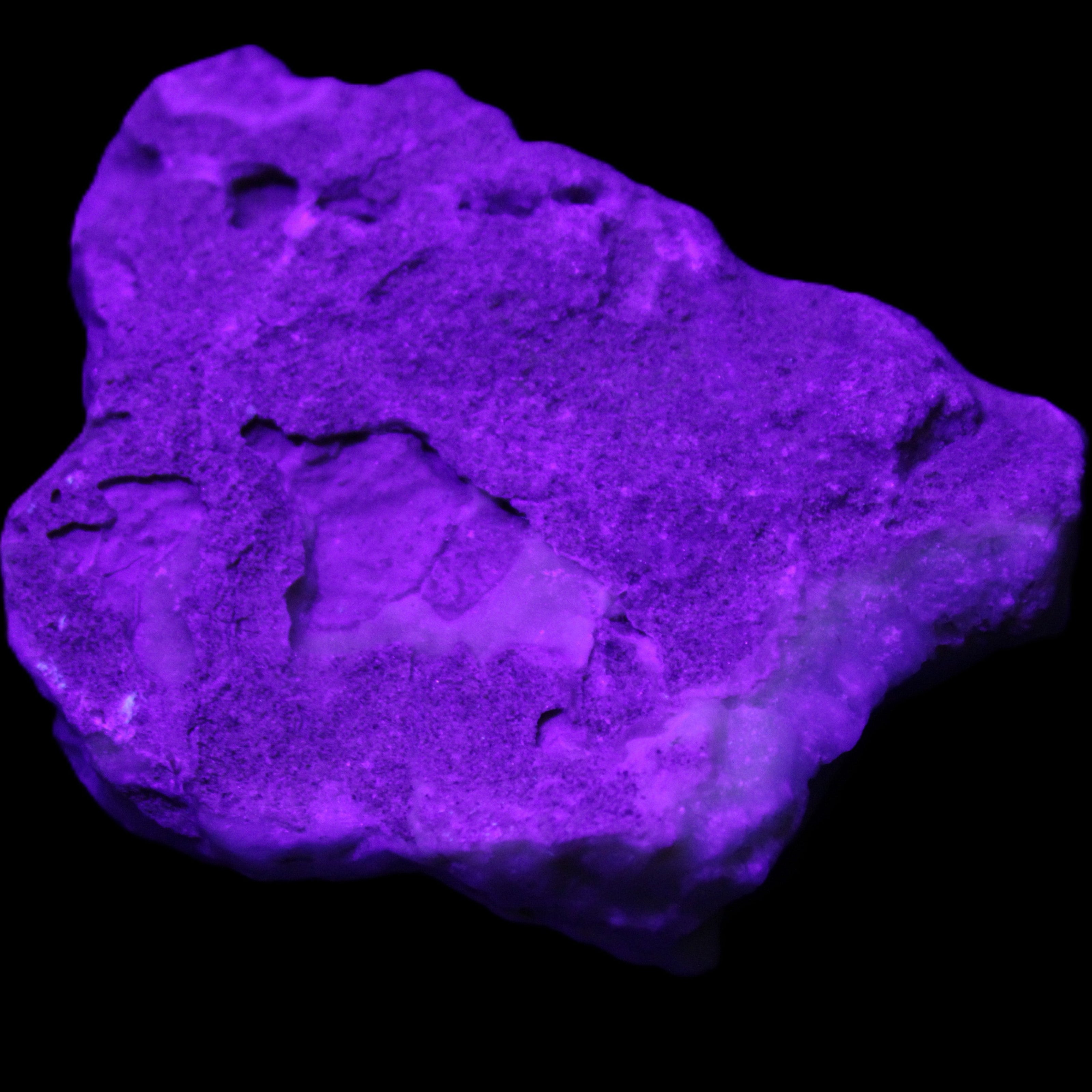 Blue Aragonite specimen 59*34*44mm 88.5g in UV light - Rocks and Things Store