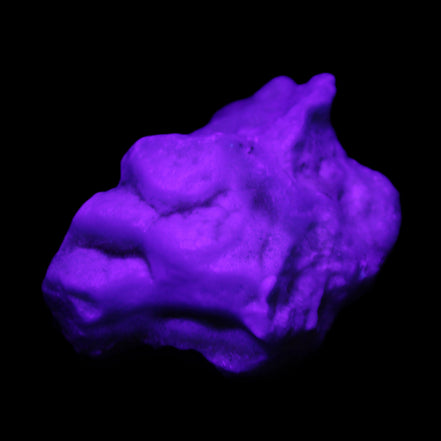 Blue Aragonite specimen 59*34*44mm 88.5g in UV light - Rocks and Things Store