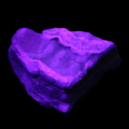Blue Aragonite specimen 65*38*48mm 141g in UV light - Rocks and Things Store