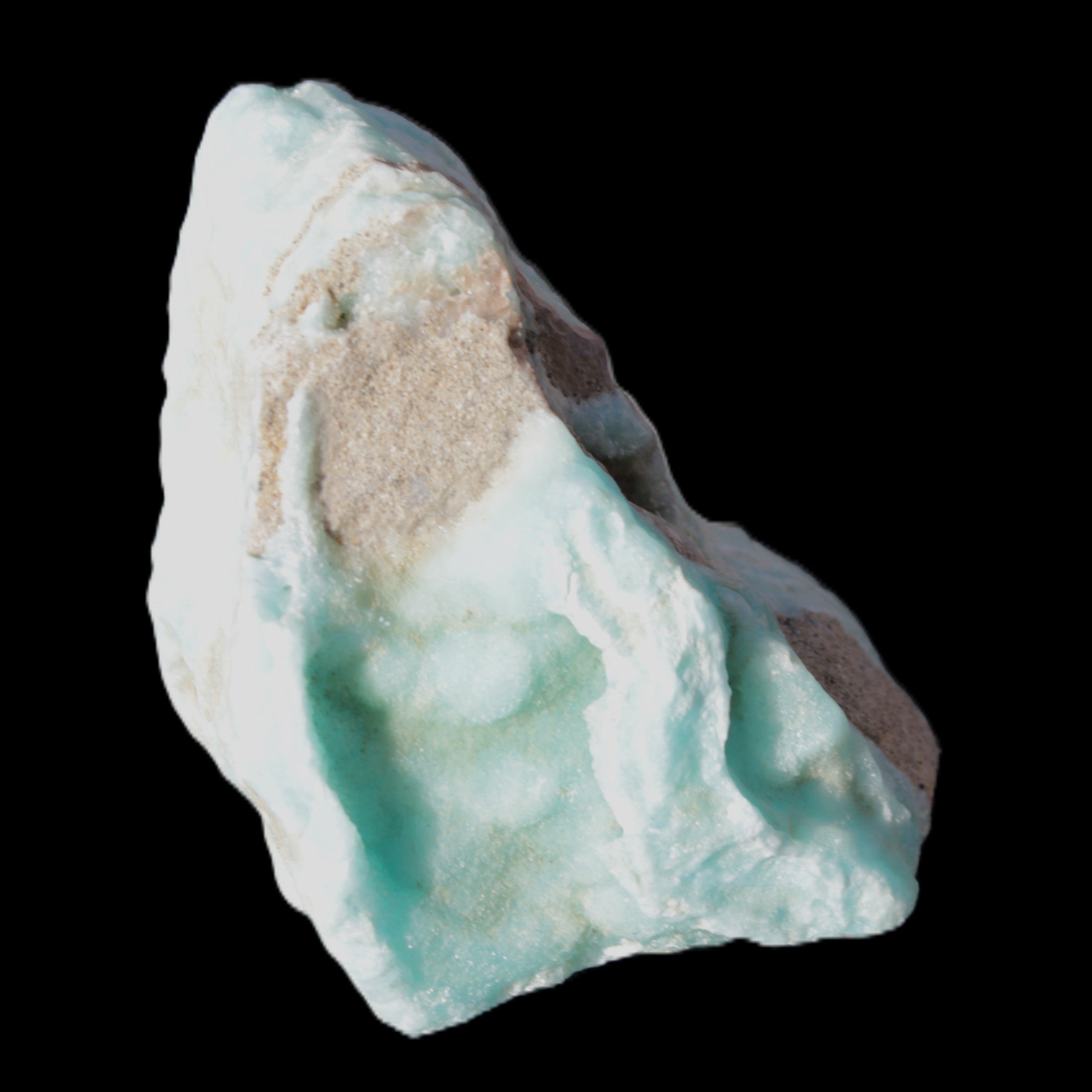 Blue Aragonite specimen 65*38*48mm 141g in sunlight - Rocks and Things Store