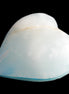 Calcite heart blue-dyed 55*56mm 94g in sunlight - Rocks and Things Store