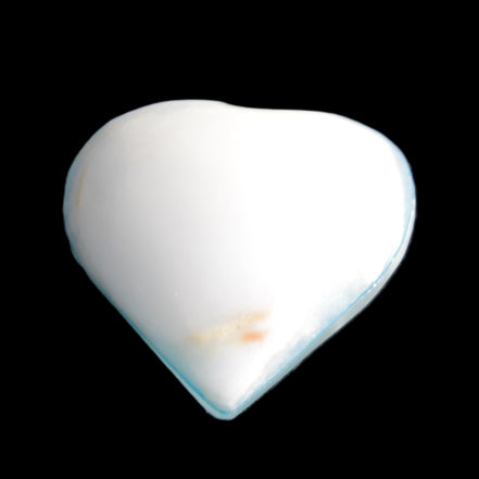 Calcite heart blue-dyed 55*56mm 94g in sunlight - Rocks and Things Store