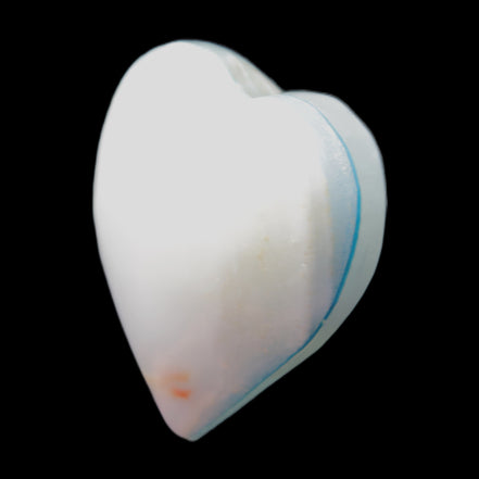 Calcite heart blue-dyed 55*56mm 94g in sunlight - Rocks and Things Store