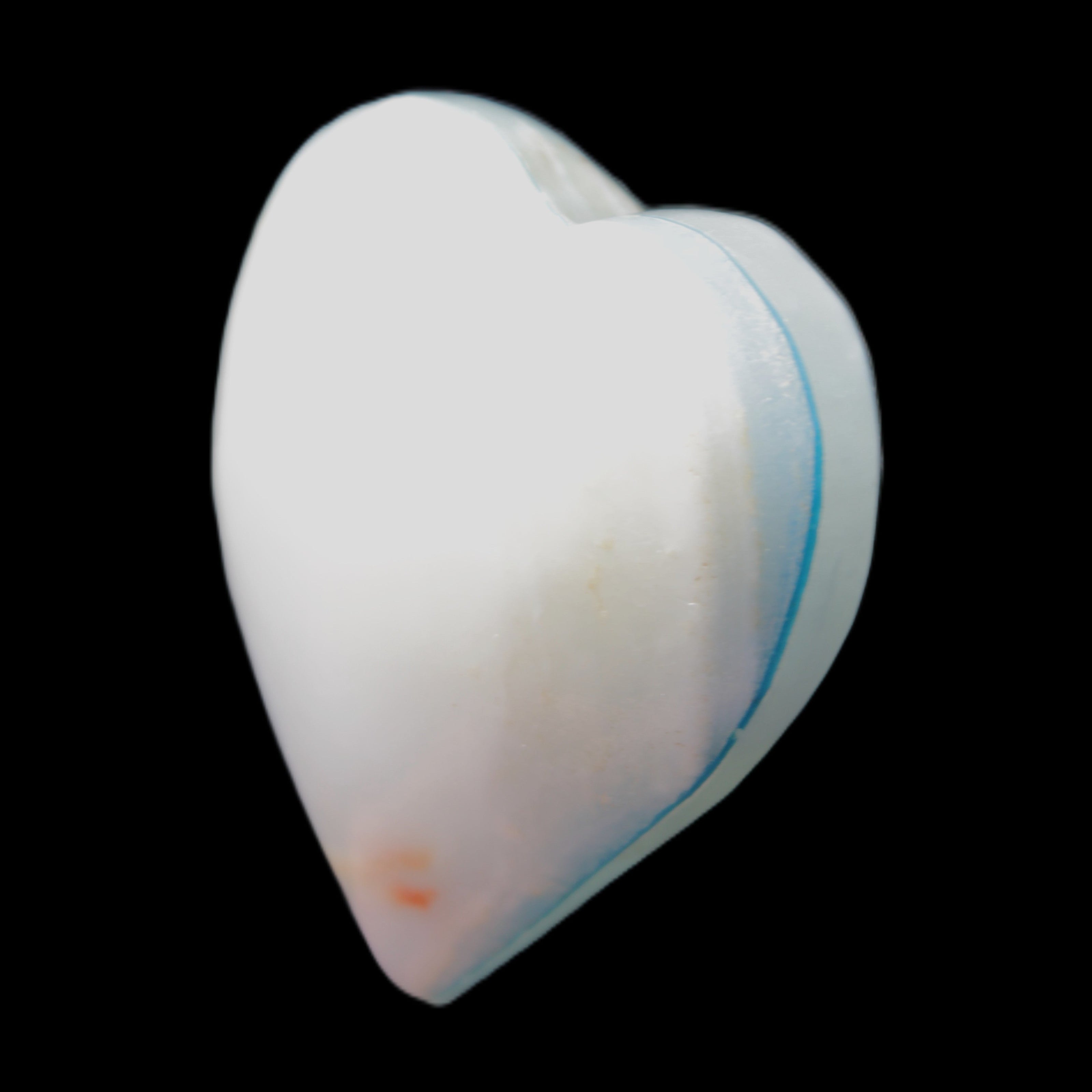 Calcite heart blue-dyed 55*56mm 94g in sunlight - Rocks and Things Store