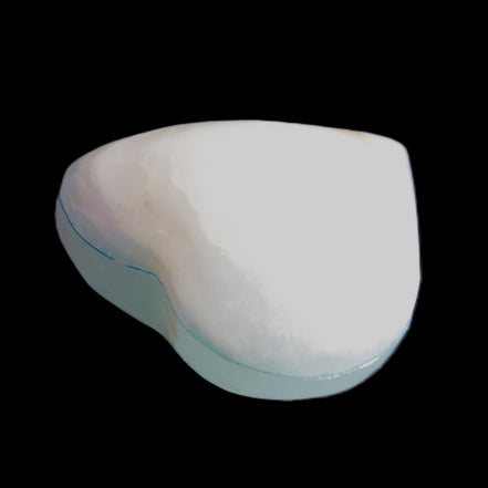 Calcite heart blue-dyed 55*56mm 94g in sunlight - Rocks and Things Store