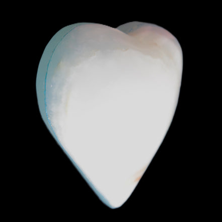 Calcite heart blue-dyed 55*56mm 94g in sunlight - Rocks and Things Store