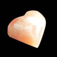 Honey Calcite heart 36mm 35.8g in sunlight - Rocks and Things Store