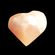 Honey Calcite heart 36mm 35.8g in sunlight - Rocks and Things Store