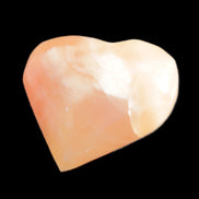 Honey Calcite heart 36mm 35.8g in sunlight - Rocks and Things Store