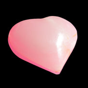 Pink-dyed Calcite heart 55*56mm 124.6g in sunlight - Rocks and Things Store