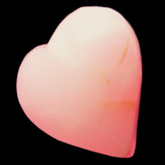Pink-dyed Calcite heart 55*56mm 124.6g in sunlight - Rocks and Things Store