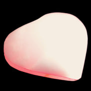 Pink-dyed Calcite heart 55*56mm 124.6g in sunlight - Rocks and Things Store