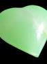 Calcite heart green dyed 64*62mm 135.5g in sunlight - Rocks and Things Store