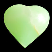 Calcite heart green dyed 64*62mm 135.5g in sunlight - Rocks and Things Store
