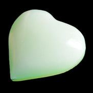 Calcite heart green dyed 64*62mm 135.5g in sunlight - Rocks and Things Store