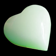 Calcite heart green dyed 64*62mm 135.5g in sunlight - Rocks and Things Store