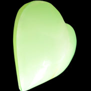 Calcite heart green dyed 64*62mm 135.5g in sunlight - Rocks and Things Store