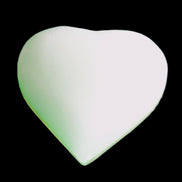 Calcite heart green dyed 64*62mm 135.5g in sunlight - Rocks and Things Store