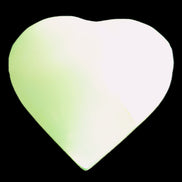 Calcite heart green dyed 64*62mm 135.5g in sunlight - Rocks and Things Store