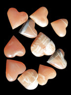 Ten Honey Calcite hearts selection 53-60mm 969g Wholesale Rocks and Things Store