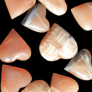 Ten Honey Calcite hearts selection 53-60mm 969g Wholesale Rocks and Things Store