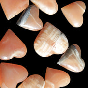 Ten Honey Calcite hearts selection 53-60mm 969g Wholesale Rocks and Things Store