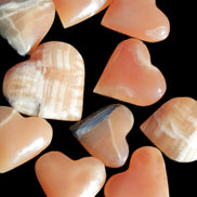 Ten Honey Calcite hearts selection 53-60mm 969g Wholesale Rocks and Things Store
