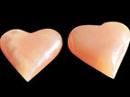 Ten Honey Calcite hearts selection 53-60mm 969g Wholesale Rocks and Things Store