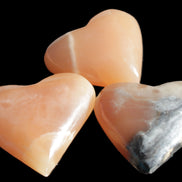 Ten Honey Calcite hearts selection 53-60mm 969g Wholesale Rocks and Things Store