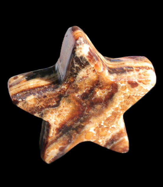 Chocolate Calcite Star 67*19mm 114.0g Rocks and Things Store
