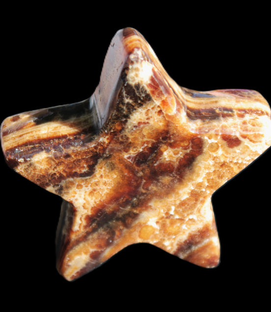 Chocolate Calcite Star 67*19mm 114.0g Rocks and Things Store