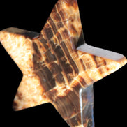Chocolate Calcite Star 103*18mm 237.7g in very bright sunshine -  Rocks and Things Store