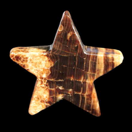 Chocolate Calcite Star 103*18mm 237.7g in very bright sunshine -  Rocks and Things Store