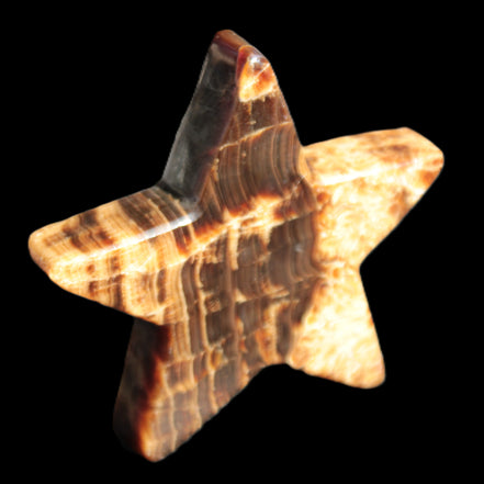 Chocolate Calcite Star 103*18mm 237.7g in very bright sunshine -  Rocks and Things Store