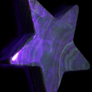 Chocolate Calcite Star 103*19mm 243.3g in UV light - Rocks and Things Store