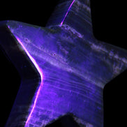 Chocolate Calcite Star 103*18mm 249.6g in UV light - Rocks and Things Store