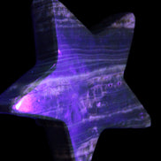 Chocolate Calcite Star 103*18mm 249.6g in UV light - Rocks and Things Store