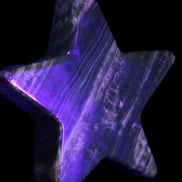 Chocolate Calcite Star 103*18mm 249.6g in UV light - Rocks and Things Store