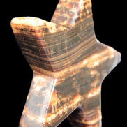 Chocolate Calcite Star 103*18mm 249.6g in bright sunshine - Rocks and Things Store