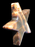 Chocolate Calcite Star 105*20mm 266.5g in bright sunlight - Rocks and Things Store
